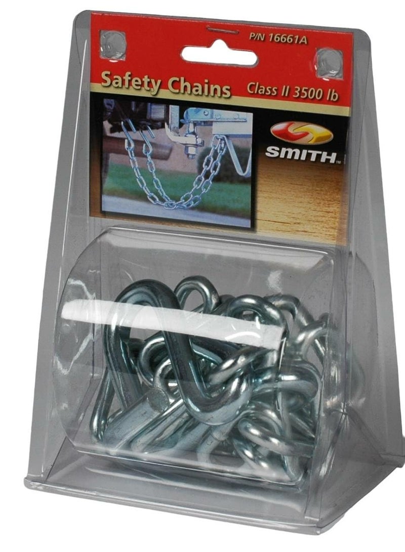 CE Smith - 16661A Class II Rating Safety Chain Set - S-Hook Chains for Boat Towing Safety - 3500 lbs - Image 1